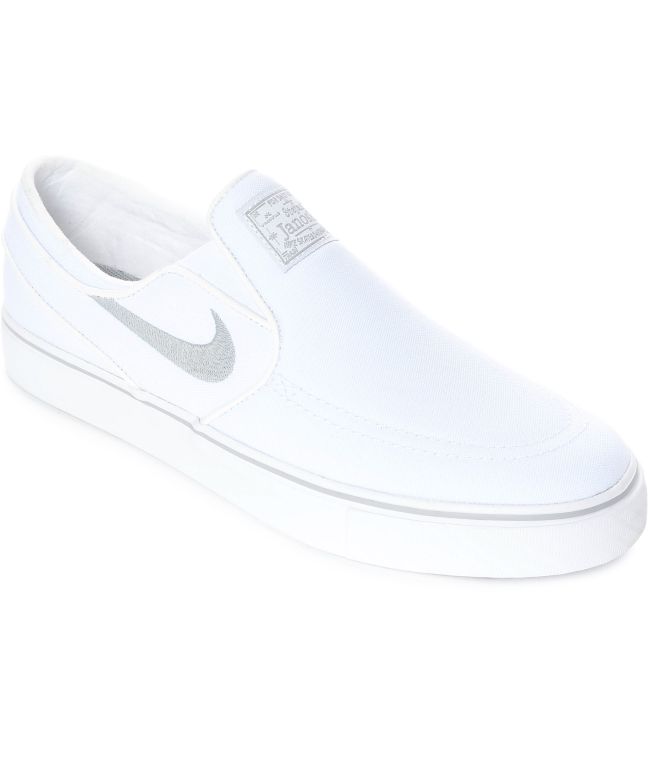 nike sb janoski white slip on